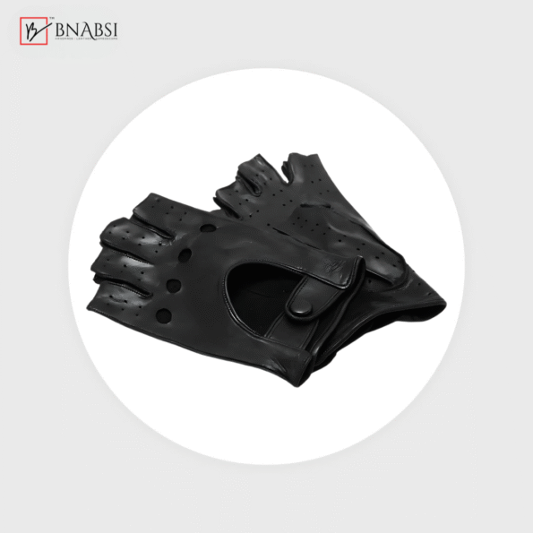 Bnabsi Leather Fingerless Driving Gloves